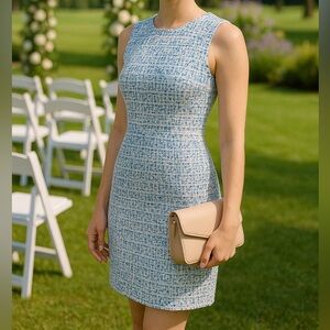 NWT SATURDAY CLUB Tweed Pencil Formal Summer Dress